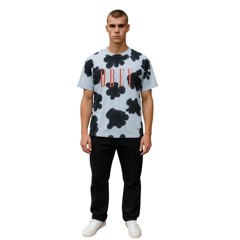 Obey Worldwide Abstract Tie-Dye Graphic T-Shirt – Size L